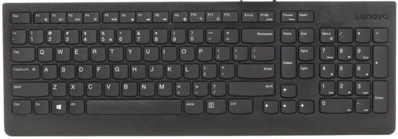Calliope USB Toetsenbord - Zwart - 00XH607 - Bedraad fra Lenovo, Sort, US – cover