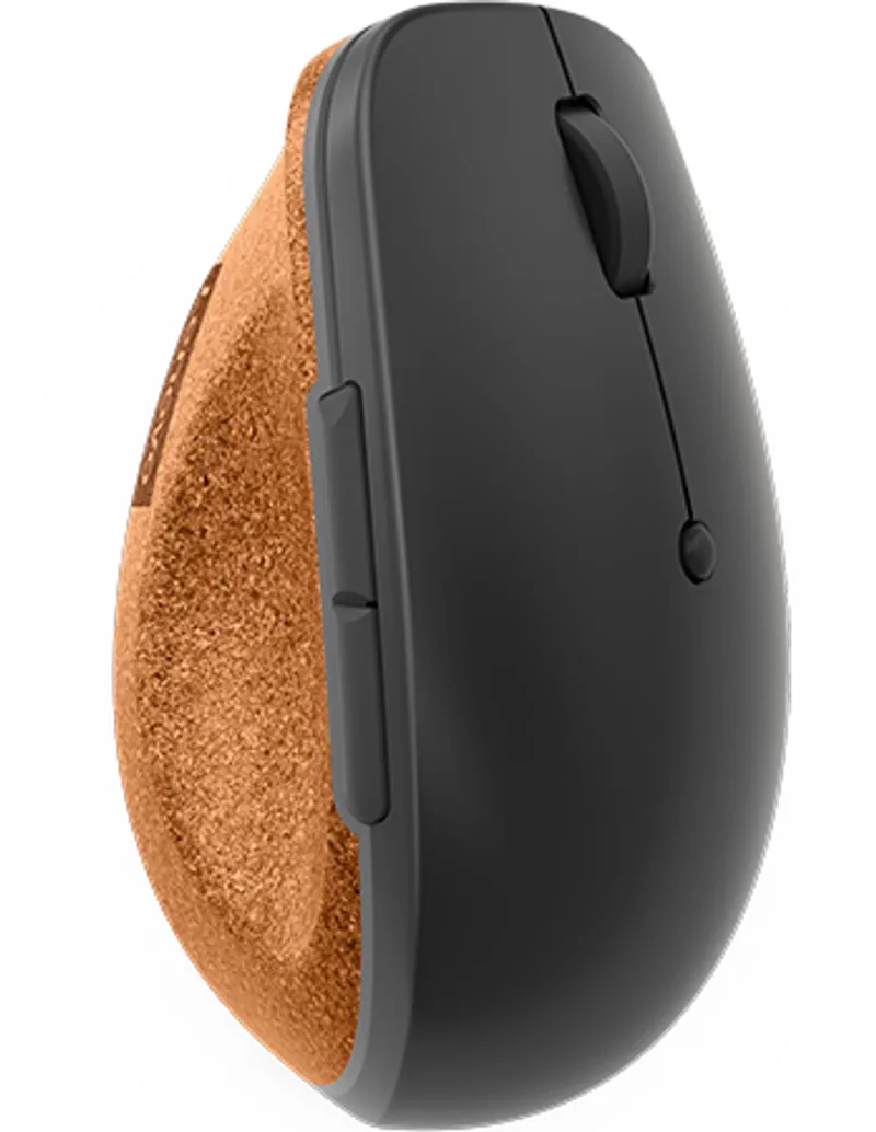 Go Draadloze Verticale Muis Met Natuurlijke Kurk Voor Computer van Lenovo, Transparant – cover