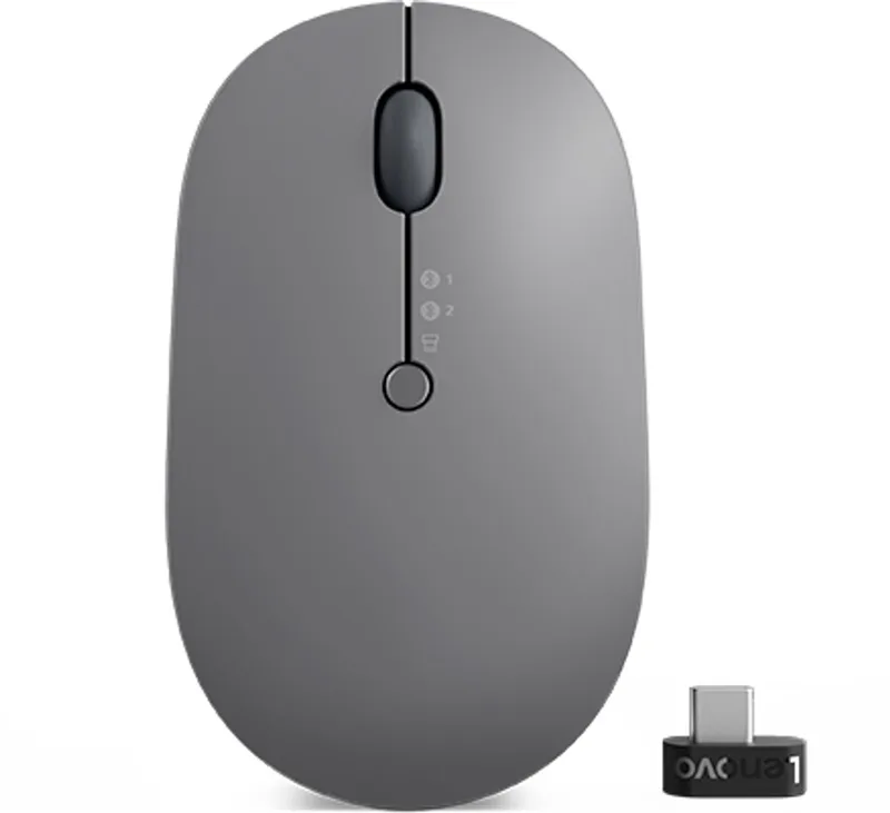 Go Multi-Device muis Ambidextrous RF-draadloos + Bluetooth Optisch 2400 DPI by Lenovo, Black, Grey – cover