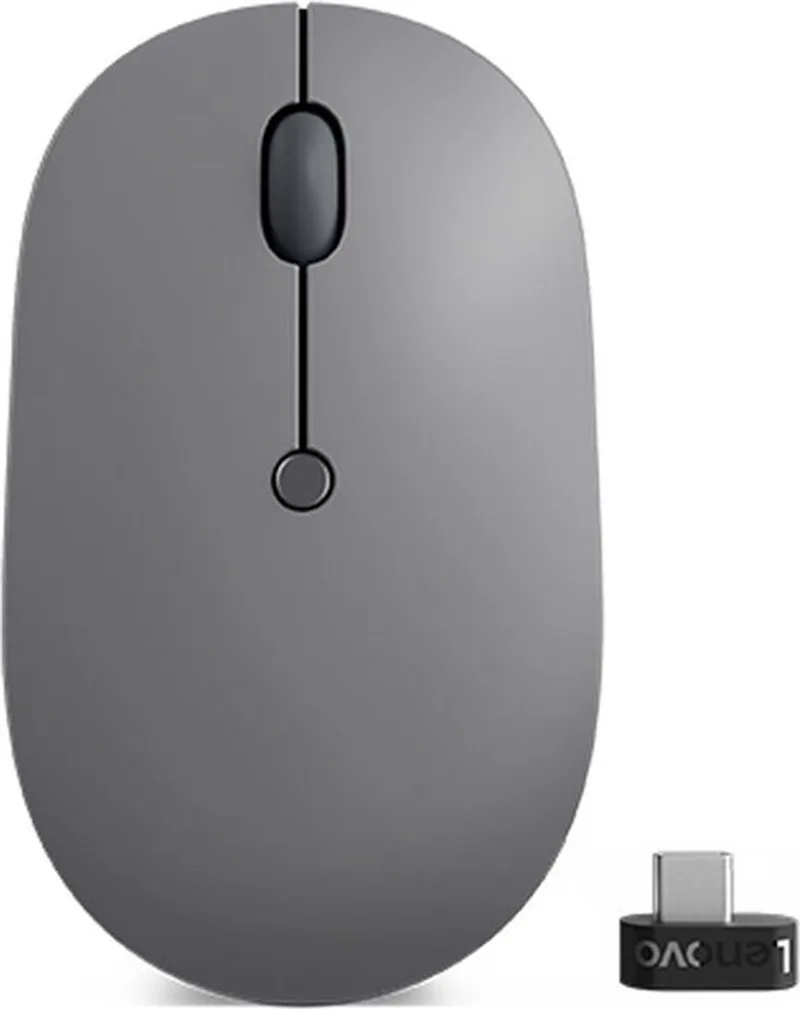 Go USB-C Muis Draadloos – Radiografisch Optisch – 5 Toetsen – 2400 dpi van Lenovo, Grijs – cover