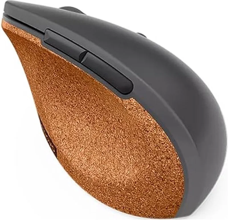 Go Wireless Vertical Ergonomische muis – Draadloos – Optisch – Grijs – Hout – 6 Toetsen – 2400 dpi van Lenovo, Grijs, Hout – cover