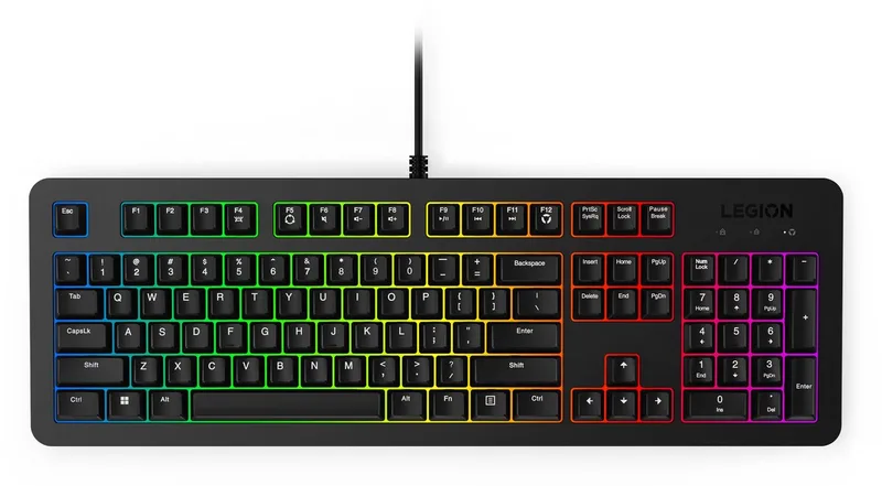 K310 RGB-gamingtoetsenbord - QWERTY (Amerikaanse layout) van Lenovo, Zwart, US – cover