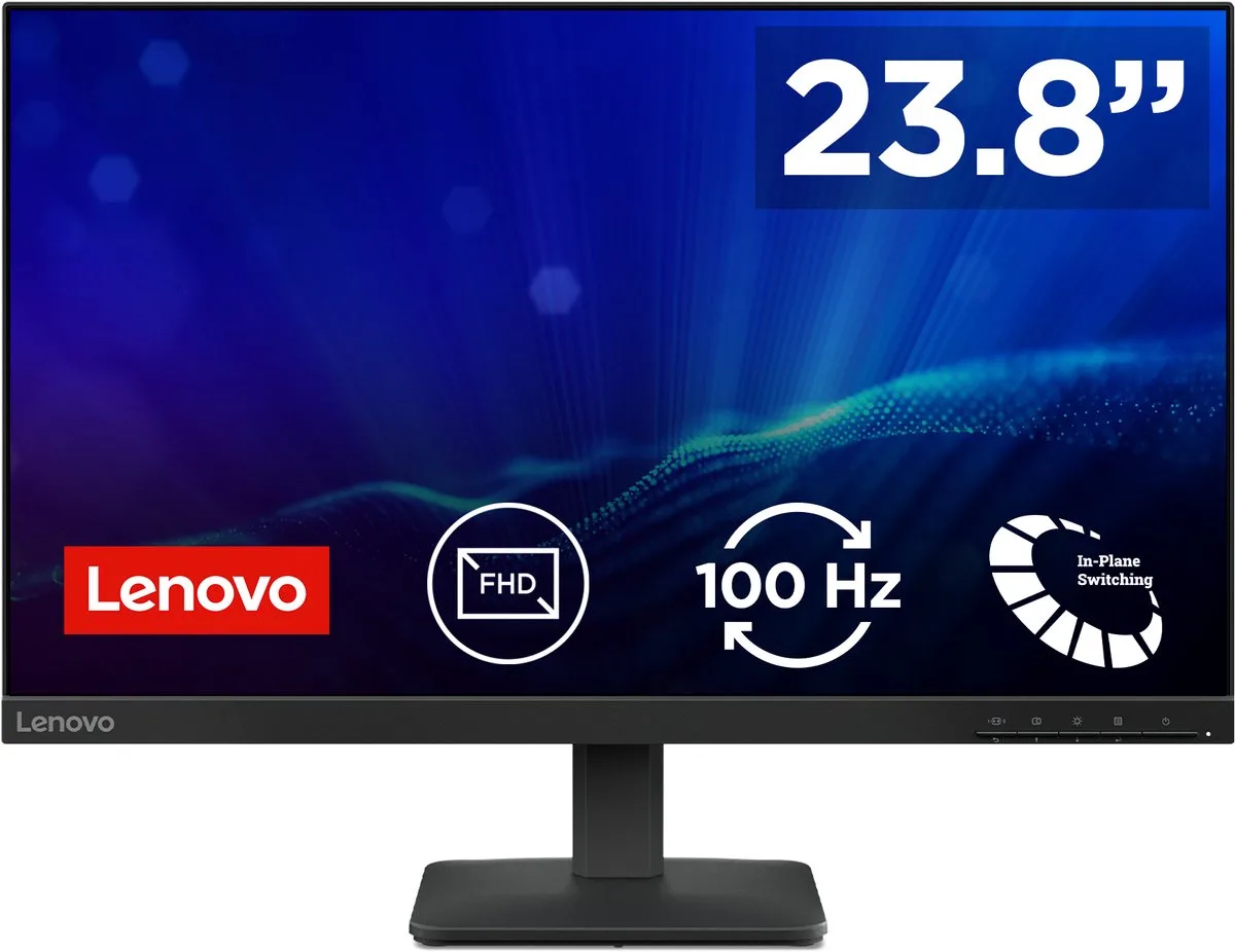 L24-4e Monitor fra Lenovo, Sort – cover