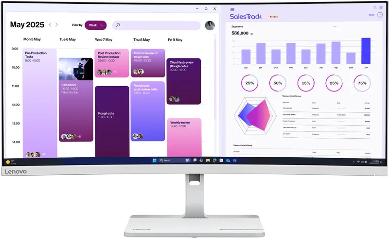 L34W-4C Monitor de Lenovo, Gris – jaquette