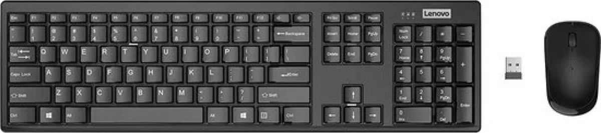 Lenovo 100 draadloze toetsenbord-muiscombinatie by Lenovo, Black, US – cover