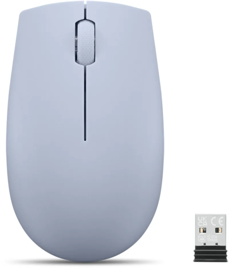 Lenovo 300 Wireless Compact Maus Kabellos Optisch Blau 3 Tasten 1000 dpi muis Kantoor Ambidextrous RF Draadloos by Lenovo, Blue – cover