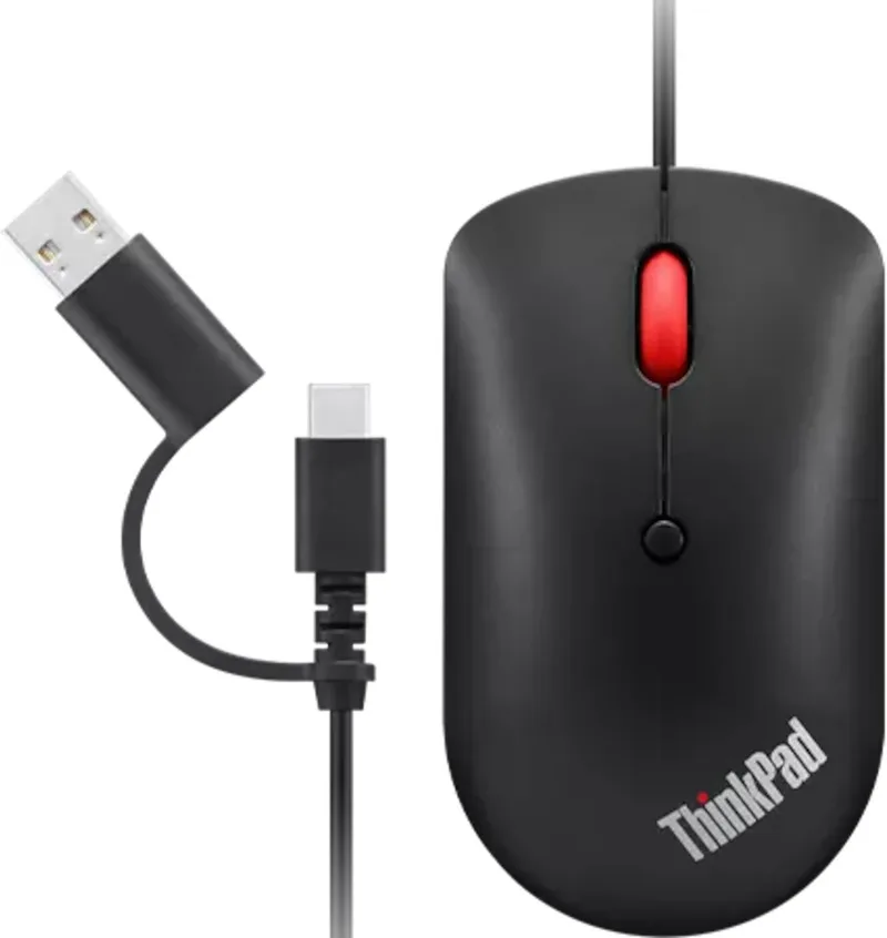 Lenovo 4Y51D20850 muis Ambidextrous USB Type-C Optisch 2400 DPI van Lenovo, Zwart – cover