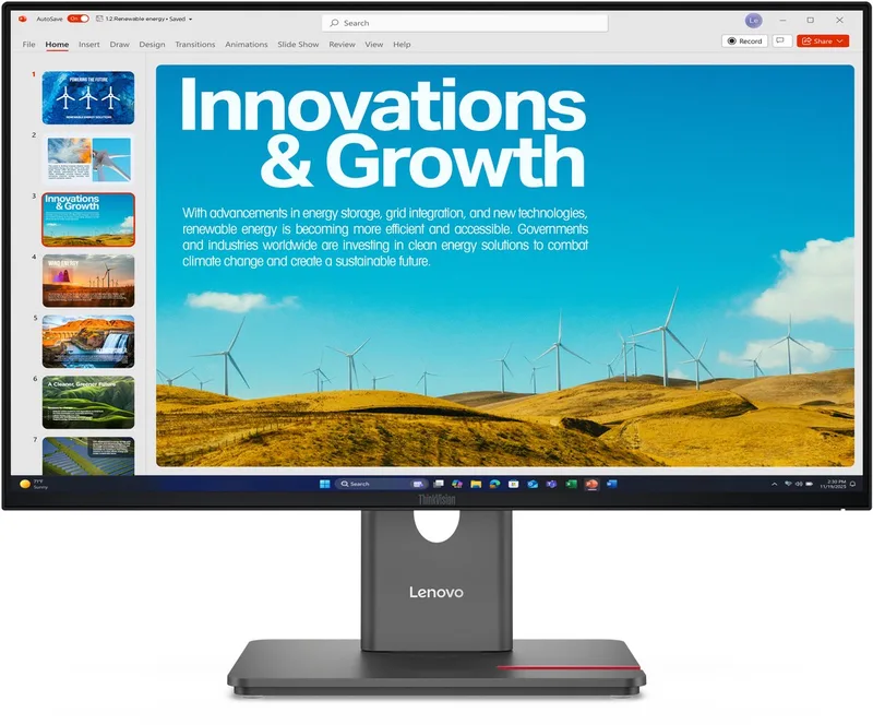 LENOVO - 64B1GAT1EU - Computermonitor de Lenovo, Noir – jaquette
