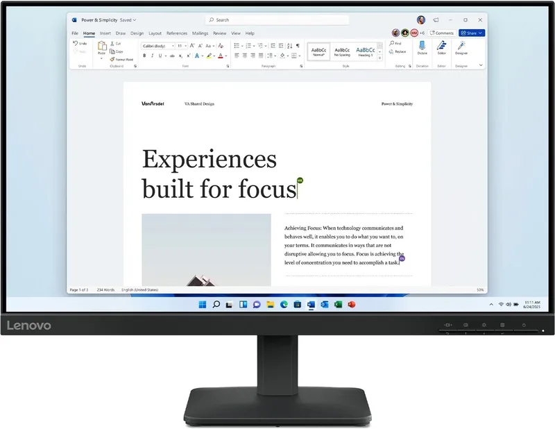Lenovo 68C2KAC1EU - Full HD IPS Monitor - 24 inch - 100Hz van Lenovo, Zwart – cover