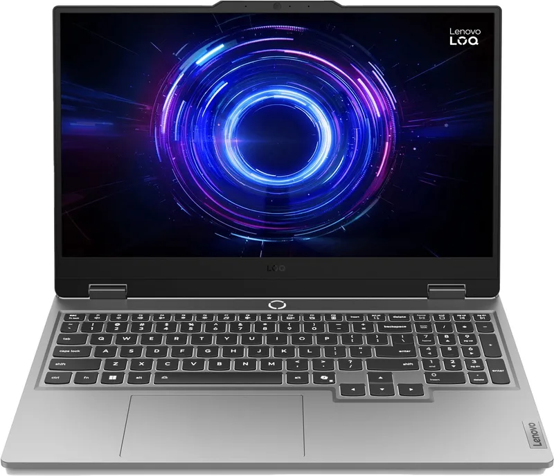 LOQ 15AHP10 - Gaming Laptop - 15.6 inch - RTX 5050 - 16GB/512GB - 144 Hz - azerty de Lenovo, Gris, AZERTY – jaquette
