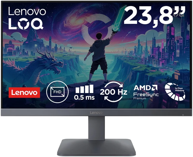 LOQ 24-10 – Gaming monitor – 23,8 inch – IPS – 200 Hz de Lenovo, Noir – jaquette