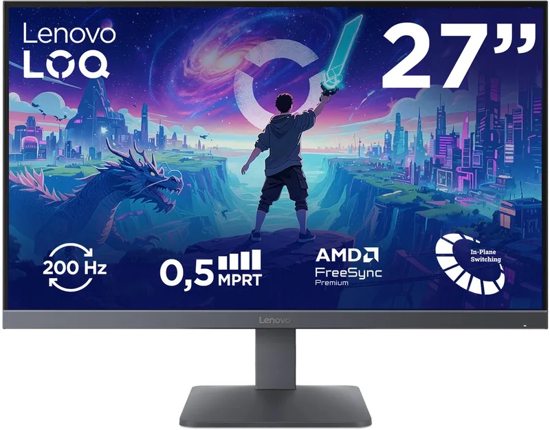 LOQ 27-10 – Gaming monitor – 27 inch – 200Hz – IPS by Lenovo, Black – cover
