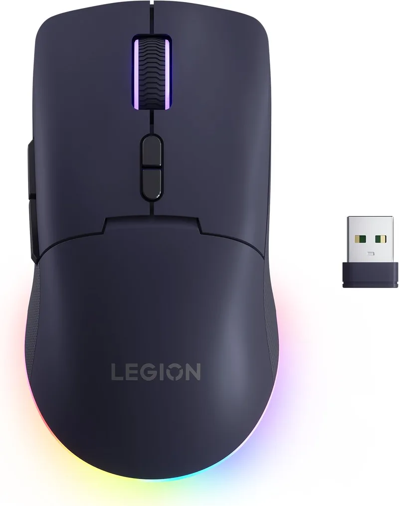 M220 muis Gamen Ambidextrous RF Wireless + Bluetooth + USB Type-C Optisch 5000 DPI by Lenovo, Purple – cover