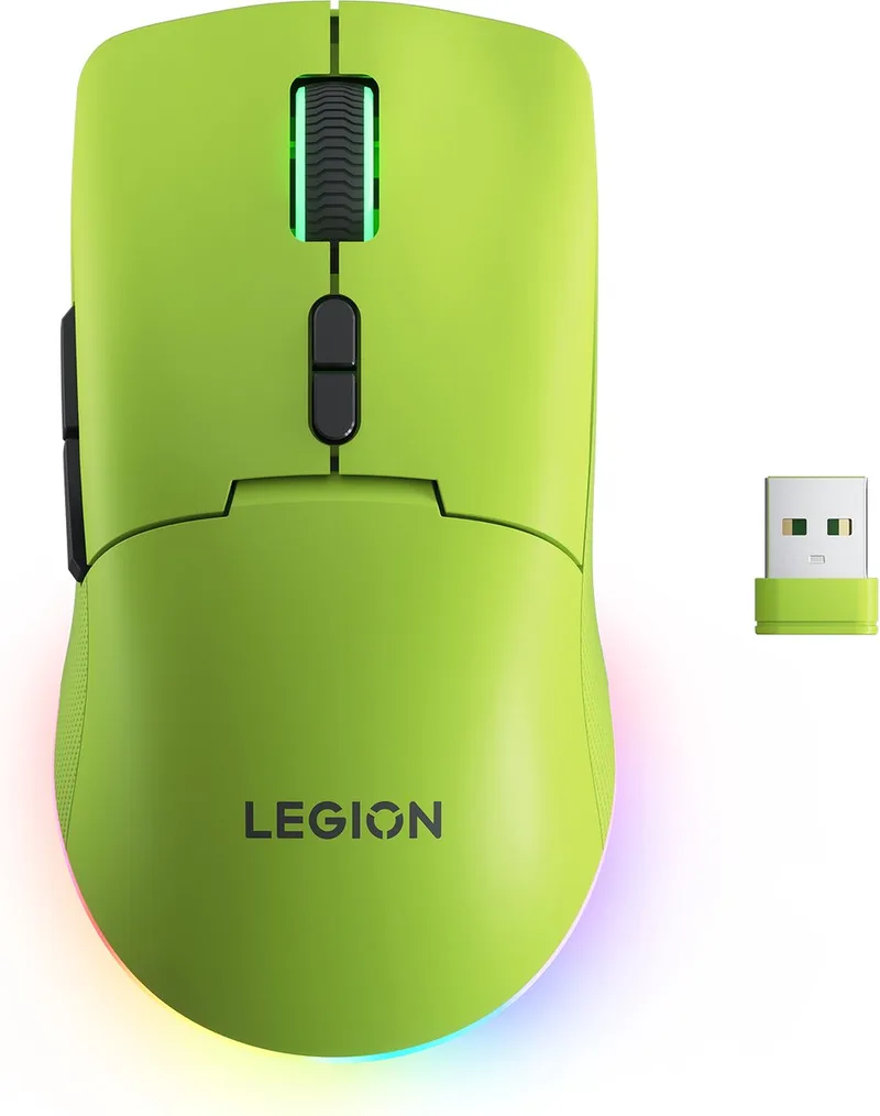 M220 muis Gamen Ambidextrous RF Wireless + Bluetooth + USB Type-C Optisch 5000 DPI by Lenovo, Green – cover