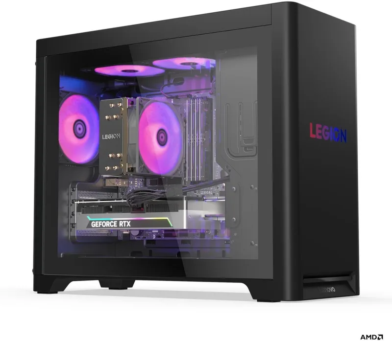 T5 30AGB10 90YJ0095MH - Gaming PC - AMD Ryzen™ 7 7700X - 32 GB DDR5-SDRAM - 1 TB SSD - NVIDIA GeForce RTX 5060 Ti - Windows 11 Home by Lenovo, Black – cover
