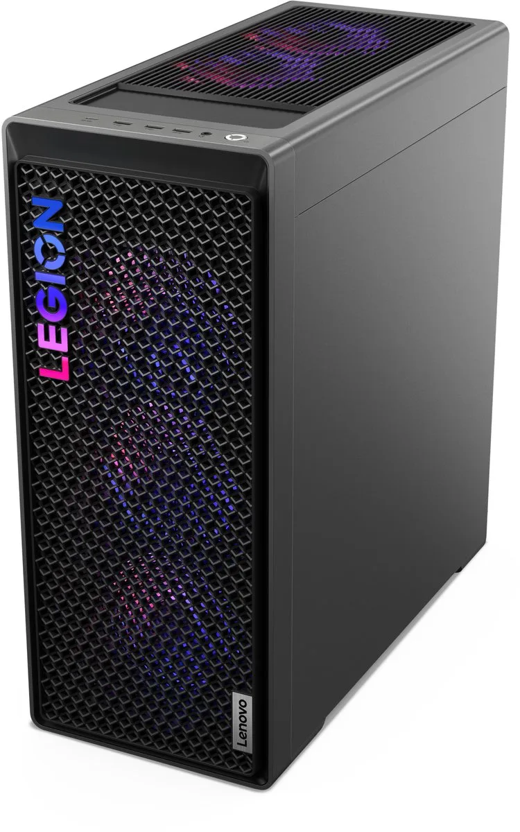 T7 34IAS10 (90Y60044MH) - Desktop PC - Intel Core Ultra 9 285K - 32GB DDR5 - 2 TB SSD - NVIDIA GeForce RTX 5080 - Wi-Fi 6E - Windows 11 Home by Lenovo, Black – cover