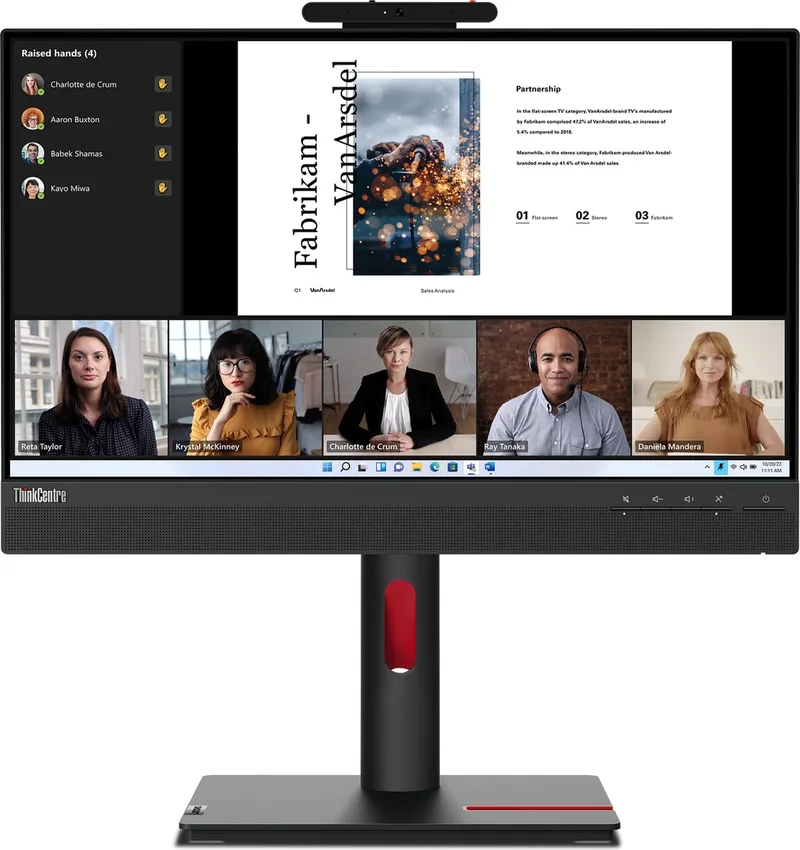 ThinkCentre Tiny-In-One 22 LED display 54,6 cm (21.5") 1920 x 1080 Pixels Full HD by Lenovo, Black – cover