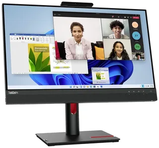 ThinkCentre Tiny-in-One 24 Gen 5 - LED-monitor 23.8" (23.8" zichtbaar) - aanraakscherm - 1920 x 1080 Full HD (1080p) @ 60 Hz - IPS - 250 cdm² - 1000:1 - 4 ms - HDMI, DisplayPort - luidsprekers - ravenzwart by Lenovo, Black – cover 2 of 2