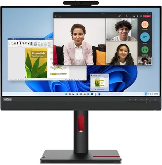 ThinkCentre Tiny-in-One 24 Gen 5 - LED-monitor 23.8" (23.8" zichtbaar) - aanraakscherm - 1920 x 1080 Full HD (1080p) @ 60 Hz - IPS - 250 cdm² - 1000:1 - 4 ms - HDMI, DisplayPort - luidsprekers - ravenzwart by Lenovo, Black – cover 1 of 2
