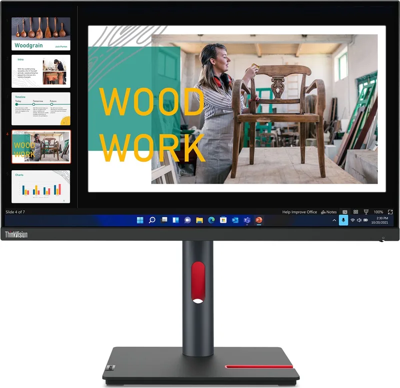 ThinkVision P24q-30 LED display 60,5 cm (23.8") 2560 x 1440 Pixels Quad HD van Lenovo, Zwart – cover