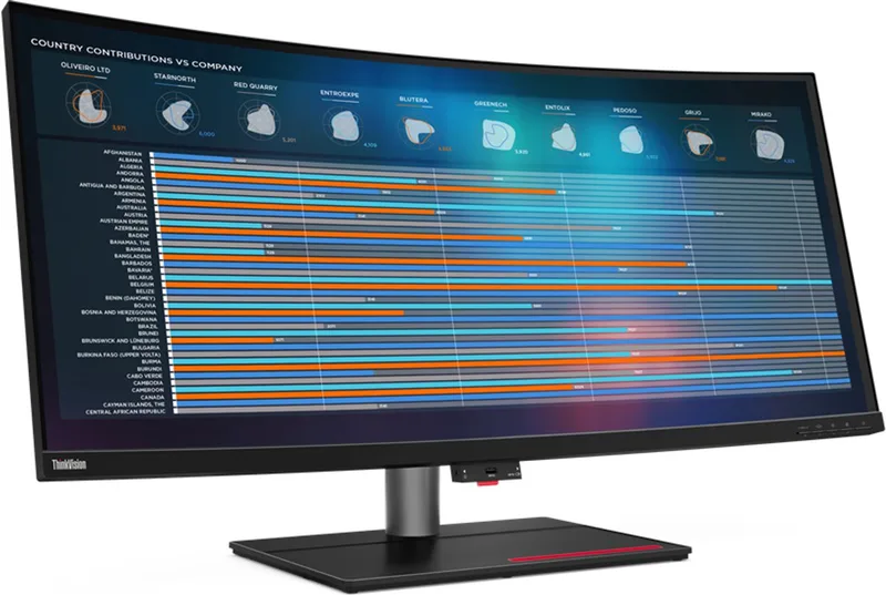 ThinkVision P40w-20 LED display 100,8 cm (39.7") 5120 x 2160 Pixels 5K Ultra HD Zwart van Lenovo – cover