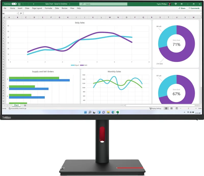ThinkVision T32h-30 computer monitor 80 cm (31.5) 2560 x 1440 Pixels Quad HD LED van Lenovo, Zwart – cover