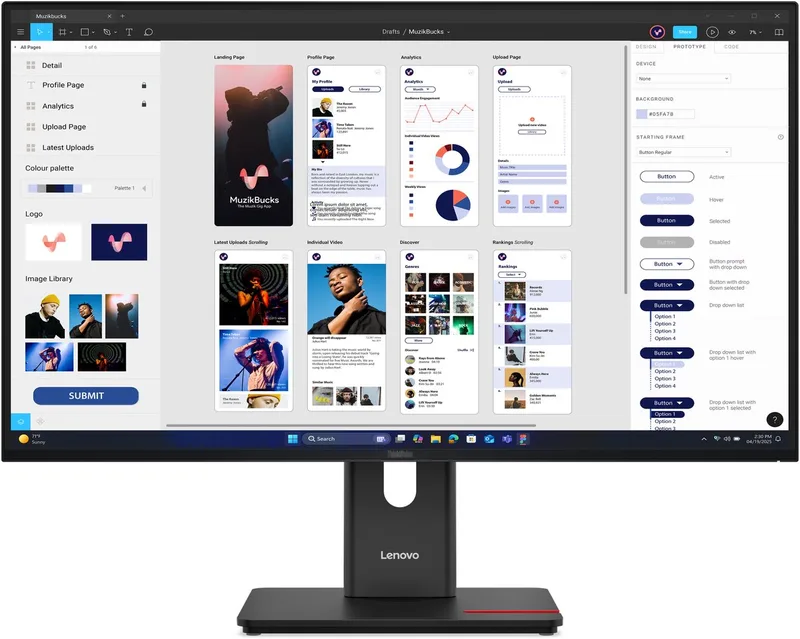 ThinkVision T32UD-40 Monitor by Lenovo, Black – cover