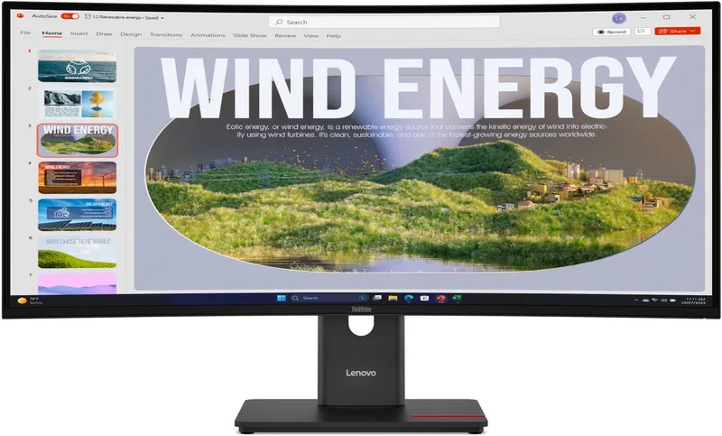 ThinkVision T34WD-40 Monitor de Lenovo, Noir – jaquette