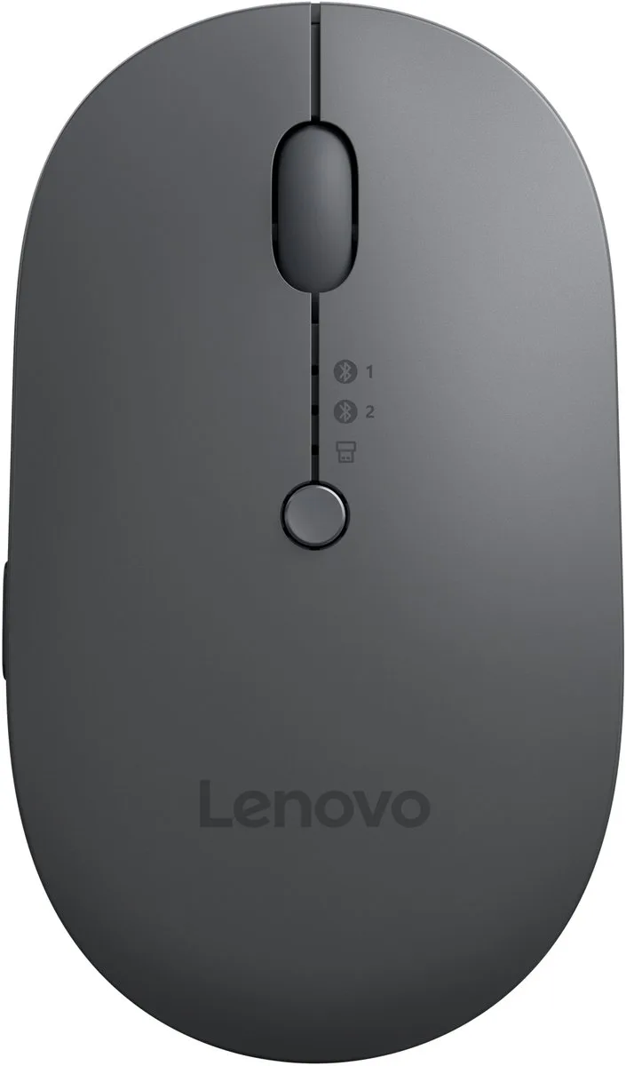 X9 Edition Muis Bluetooth, Radiografisch Optisch 5 Toetsen 2400 dpi Geluidsarme toetsen, Geïntegreerd scro van Lenovo, Grijs – cover