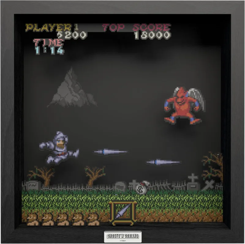 Pixel Frame - Ghost N' Goblins - The Red Arremer (23cm x 23cm) by Level Up Labs – cover