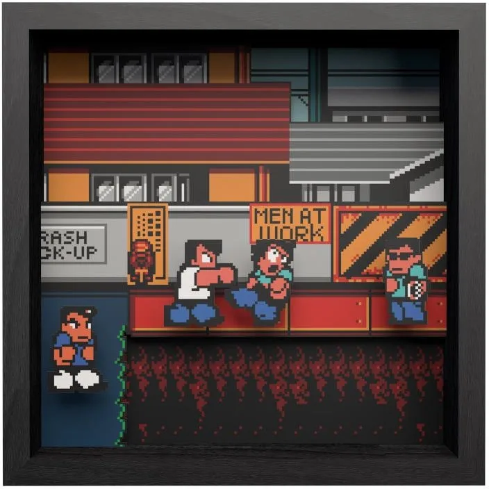 Pixel Frame - River City Ransom Rivals at Work (23cm x 23cm) van Level Up Labs – cover