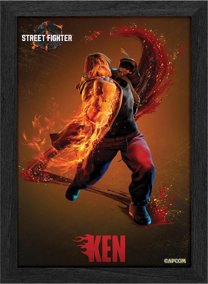 Pixel Frames Plax - Street Fighter 6: Ken (25cm x 30cm) van Level Up Labs – cover