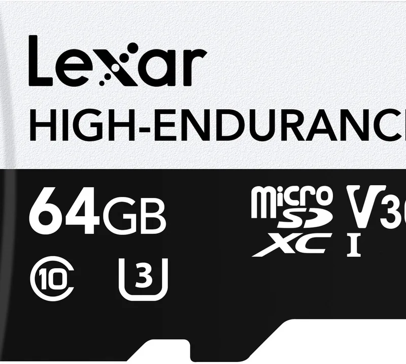 High-Endurance MicroSDXC UHS-I Klasse 10 de Lexar, 64 GB – jaquette