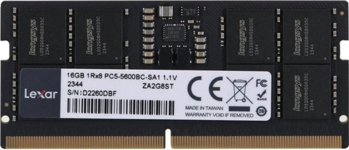 LD5S16G56C46ST-BGS geheugenmodule 16 GB 1 x 16 GB DDR5 5600 MHz fra Lexar – cover