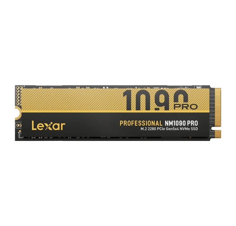 NM1090 PRO 2TB M.2 2280 NVMe 2000GB interne SSD (2 TB) M.2" 14000 MB/S Lesegeschwindigkeit, 13000 MB/S Schreibgeschwindigkeit, PCIe Gen5 x4, DRAM Cache, SLC Cache, 232-Layer TLC NAND van Lexar – cover
