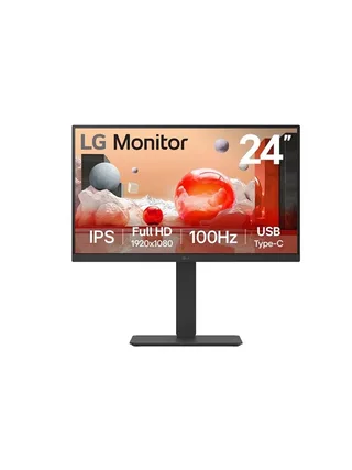 24" LG 24BA750-B - 1920x1080 (FHD) - 100Hz - IPS - 65W USB-C - KVM switch by LG, Black – cover 1 of 2