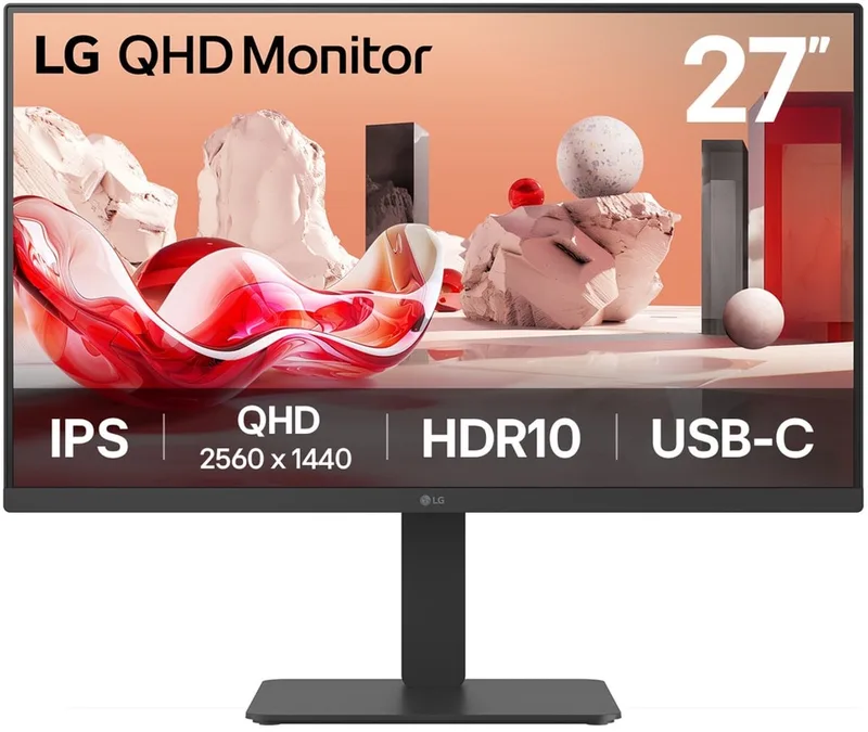 LG 27BA65QB-B.AEU Serie - Monitor - 27 inch - IPS - QHD by LG, Black – cover