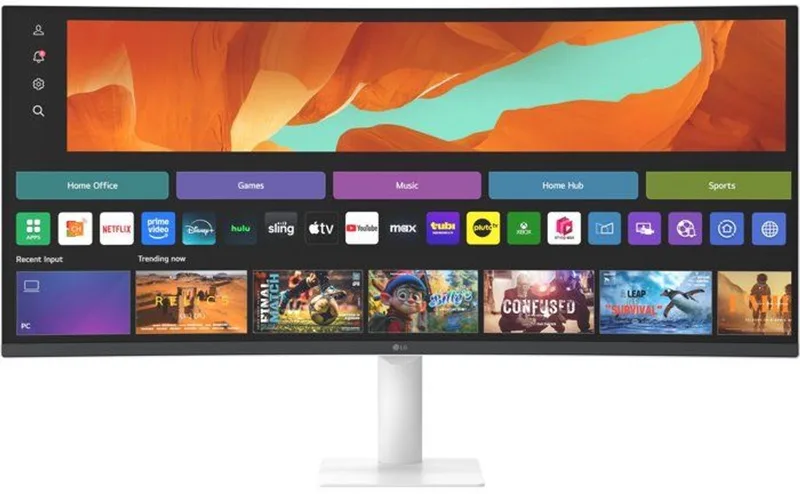 LG 34U601SA-W UltraWide Smart Monitor - Quad HD - WebOs - Apple AirPlay - Google Cast - 34 inch van LG, Wit – cover