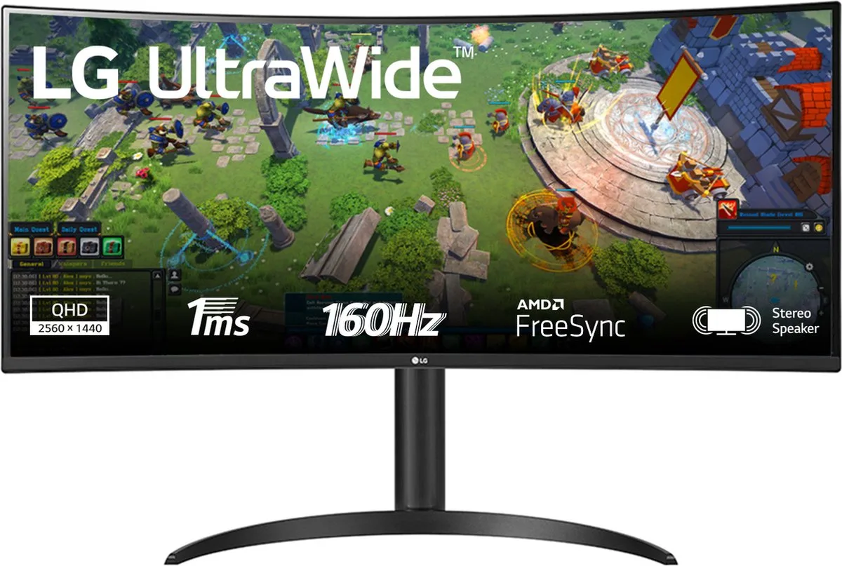 Lg 34wp65c-b 34´´ Uwqhd Tipo Panel Led 160hz Gebogen Gaming-monitor Transparant by LG, Black – cover