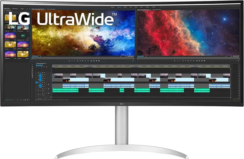 LG 38BQ85C-W computer monitor 95,2 cm (37.5") 3840 x 1600 Pixels Quad HD+ by LG, White – cover
