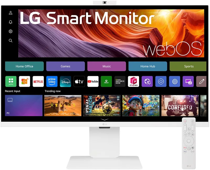 Smart 32U850SA-W - 4K Smart Monitor - USB-C 90w - WebOS - Smart TV - Webcam - Wi-Fi - Apple Airplay - 32 Inch van LG – cover