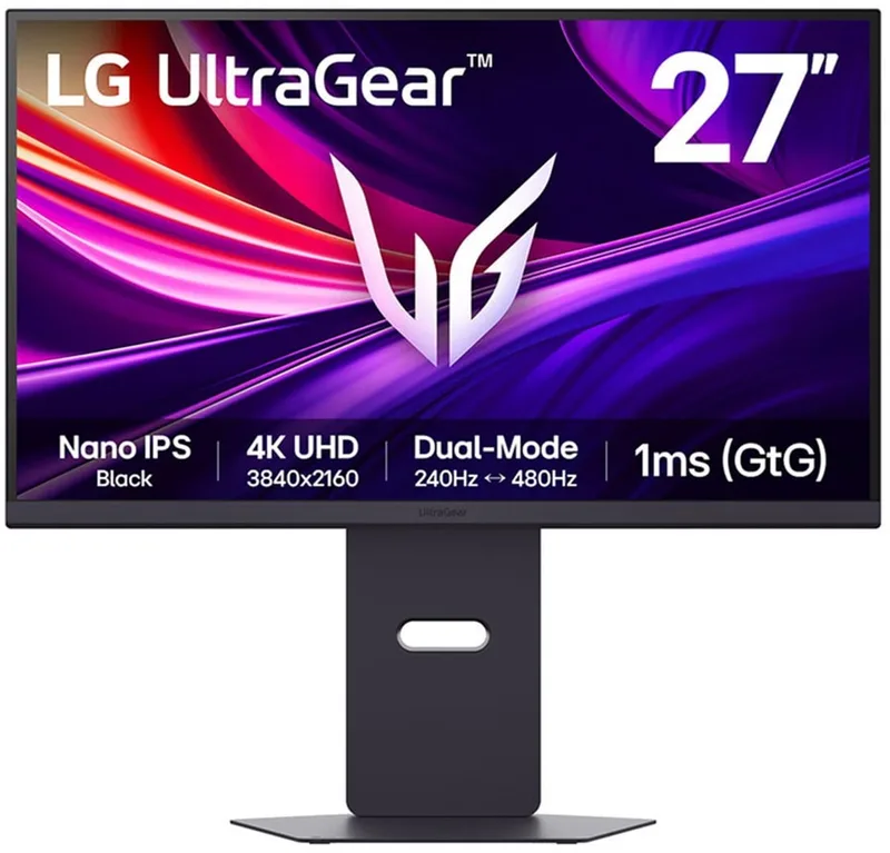 UltraGear 27G850A-B UHD 4K - Nano IPS Black Gaming Monitor - Dual-Mode 240Hz/480hz - 1ms - DP 2.1 - DisplayHDR 600 - 27-inch van LG – cover