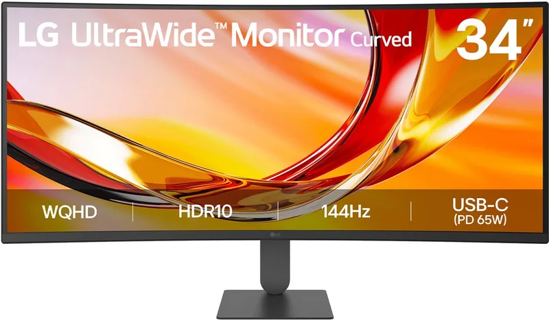 UltraWide 34U640B-B - WQHD VA Monitor - USB-C 65W - 1800R Cruved - 144hz - 34 inch de LG – jaquette