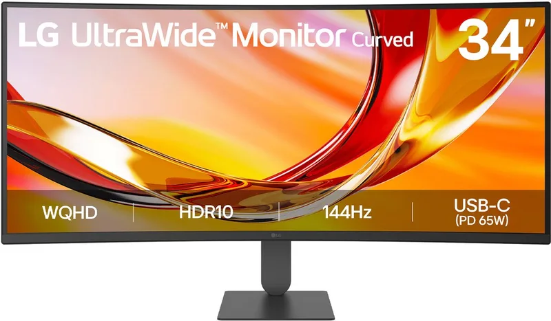 UltraWide 34U64XB-B - WQHD VA Curved Monitor - USB-C 65W - KVM Switch - 144hz - 34 inch by LG – cover
