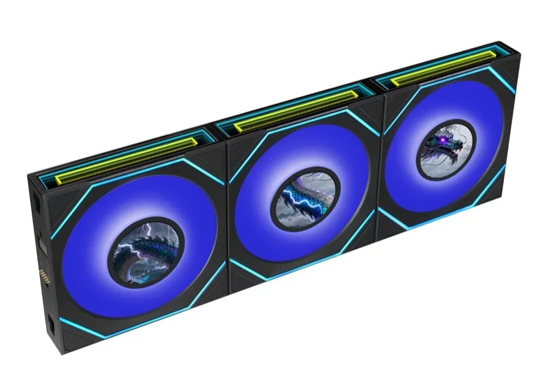UNI FAN SL-INF LCD 120 FLEX 3-Pack Black - Ventilator de Lian Li – jaquette