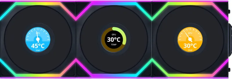 UNI FAN SL Wireless LCD Reverse Blade Black - Ventilator by Lian Li – cover