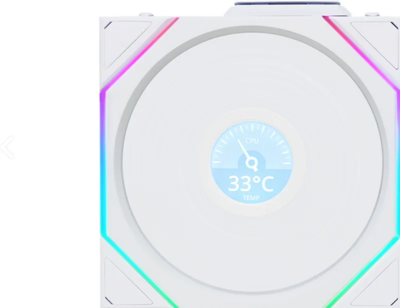 UNI FAN TL Wireless ARGB Reverse Blade LCD White - Ventilator de Lian Li – jaquette
