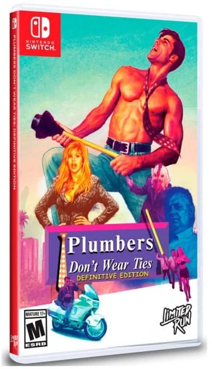 Plumbers Don't Wear Ties: Definitive Edition by Limited Run Games, Nintendo Switch – cover