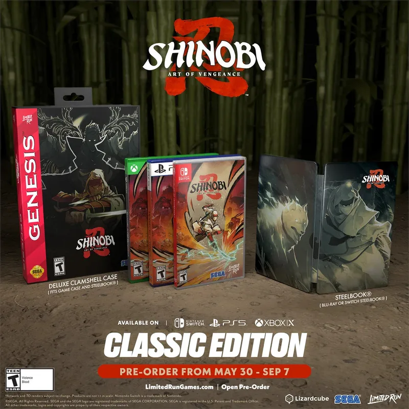 Shinobi Art of Vengeance Classic Edition (Limited Run Games) de Limited Run Games, Nintendo Switch – jaquette