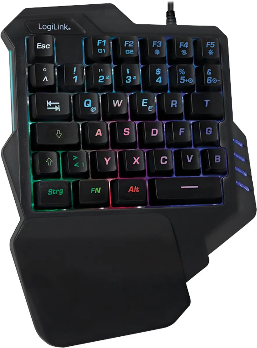 Gaming - toetsenbord - Verlicht - USB de LogiLink, Noir – jaquette